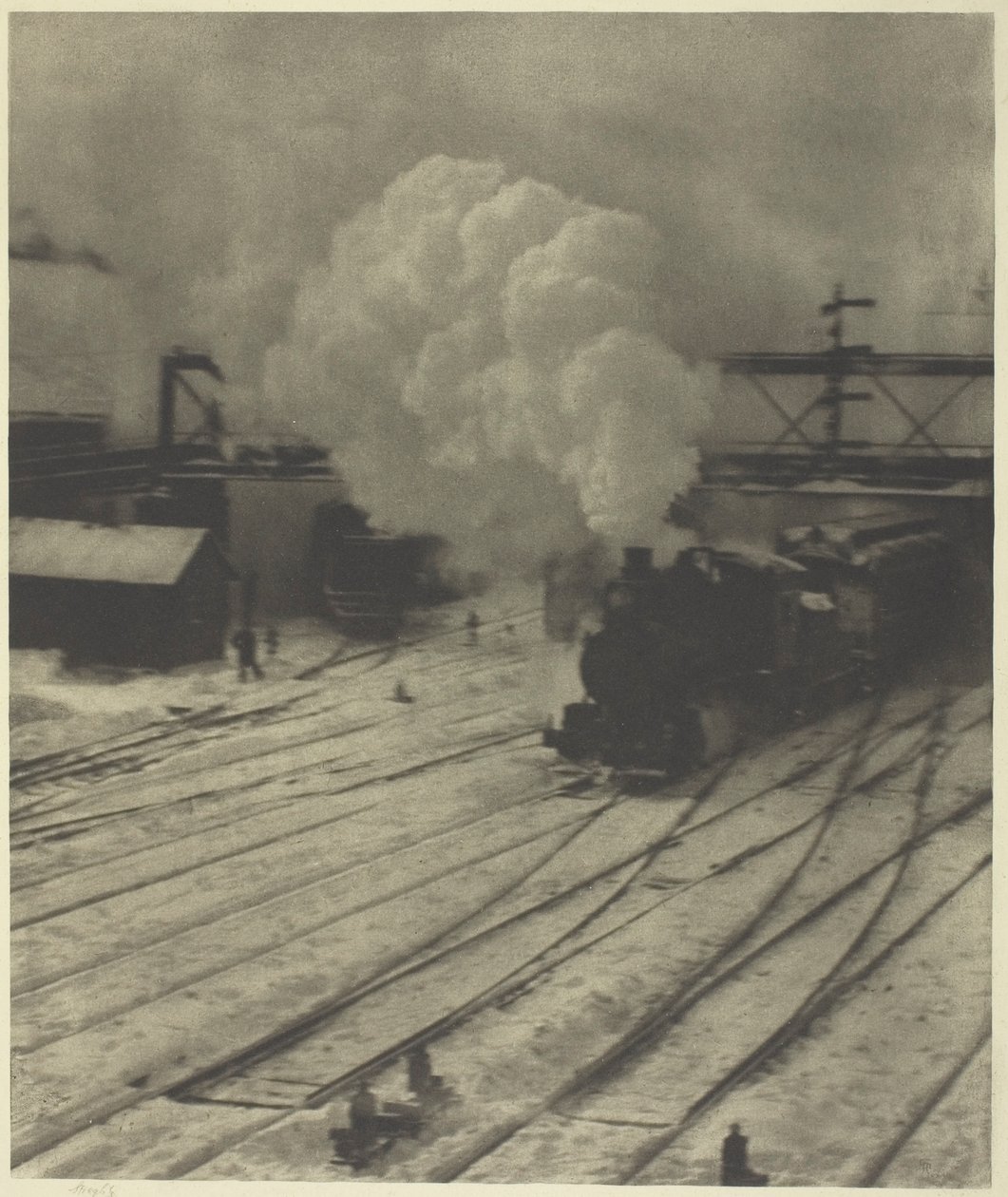 El Patio del Ferrocarril, Invierno de Alfred Stieglitz