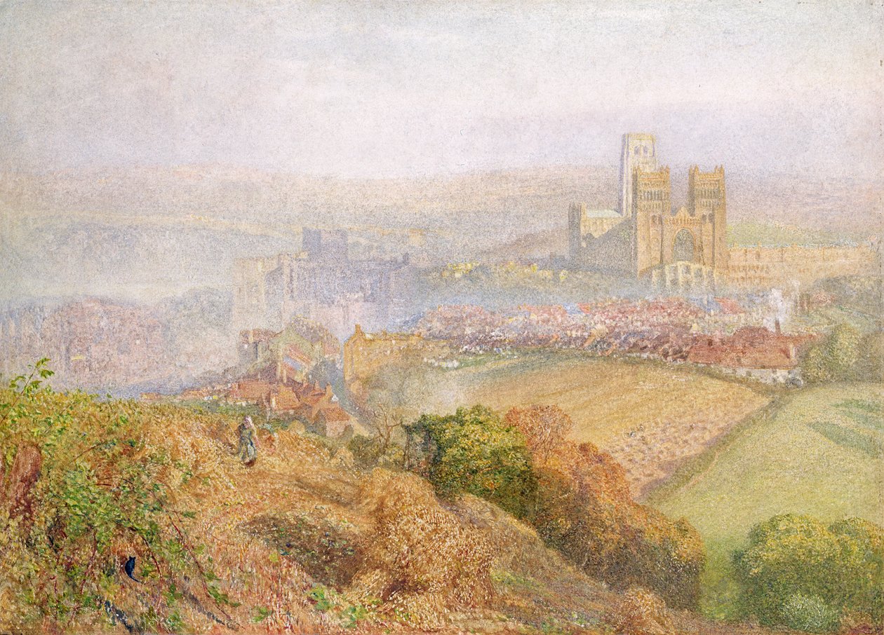 Durham, brumoso con humo de mina de Alfred William Hunt