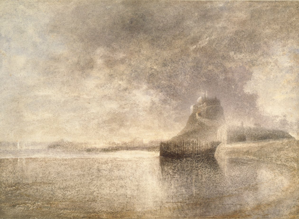 Castillo de Holy Island, Northumbria, c. 1882-3 de Alfred William Hunt