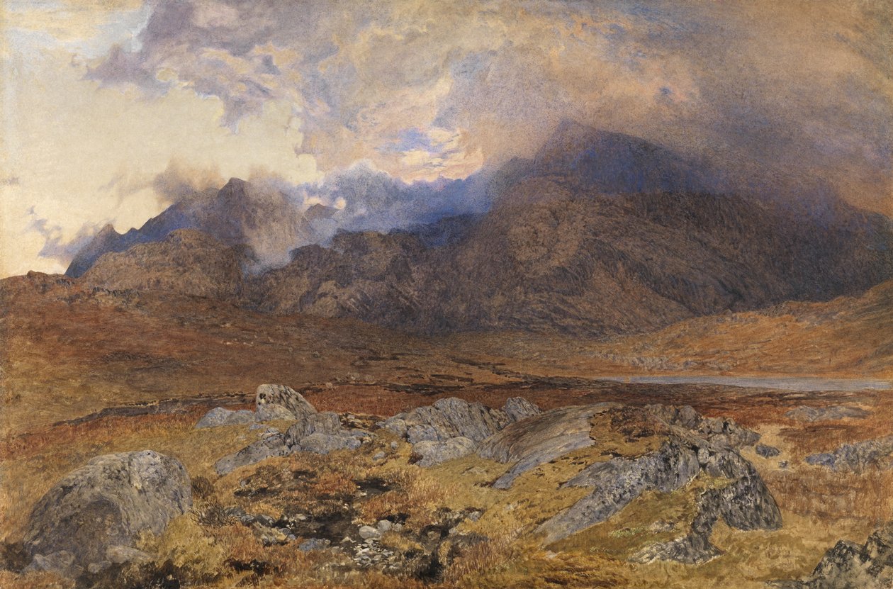 Snowdon después de una Tormenta de Granizo en Abril de Alfred William Hunt