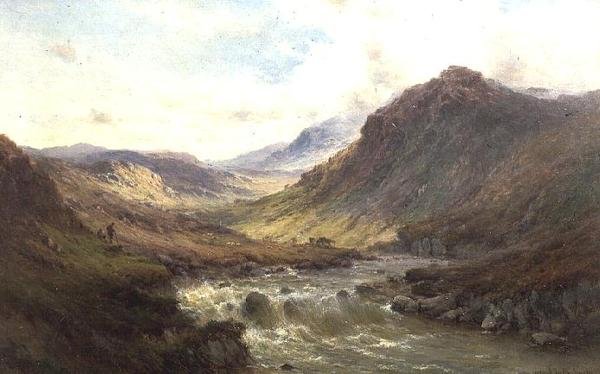 Las Cataratas en Invergarry, Glen Till de Alfred de Breanski