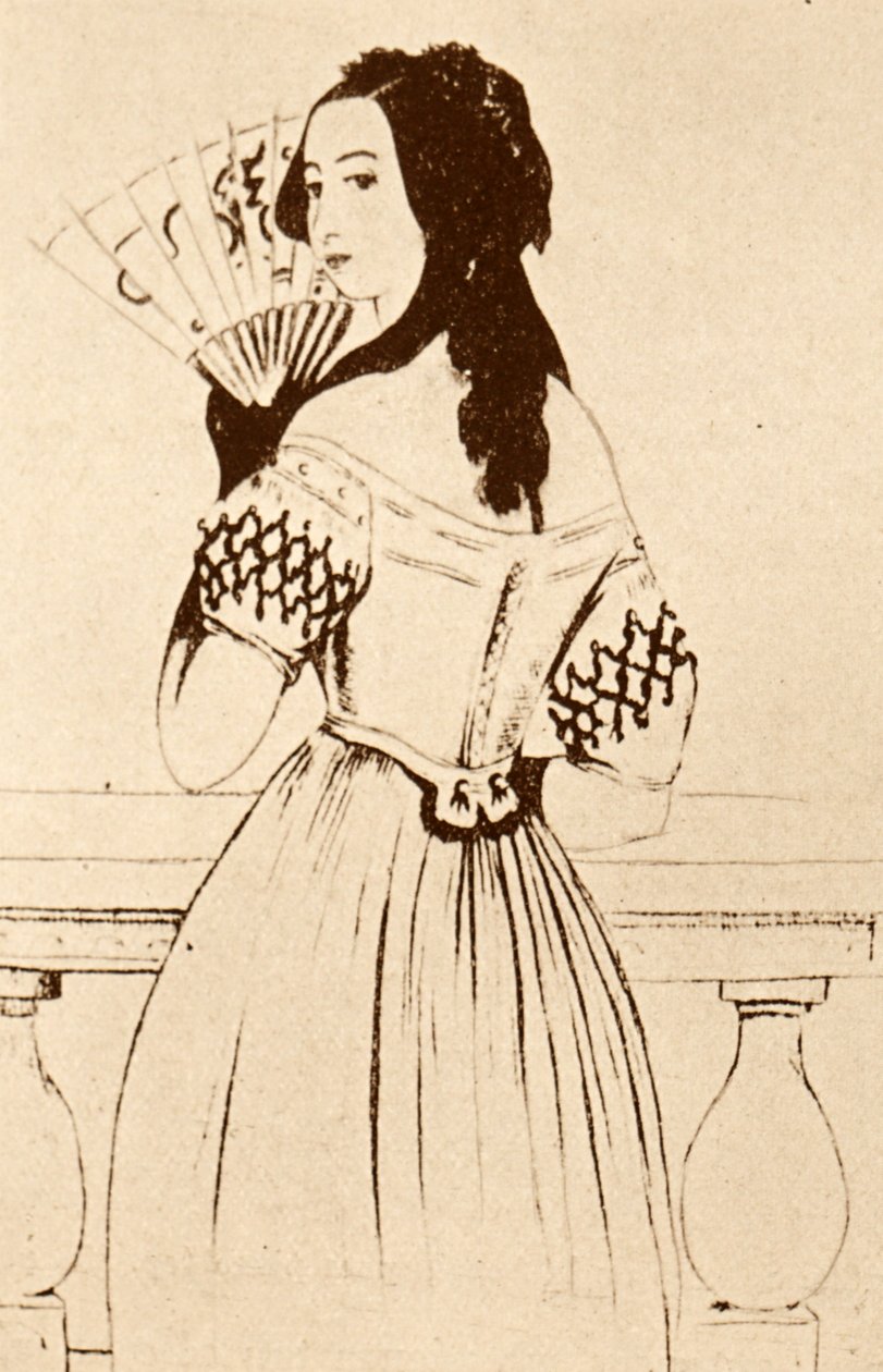 George Sand (dibujo) de Alfred de Musset