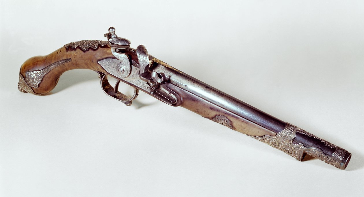 Pistola perteneciente a Abd el-Kader (1808-83) (metal) de Algerian School