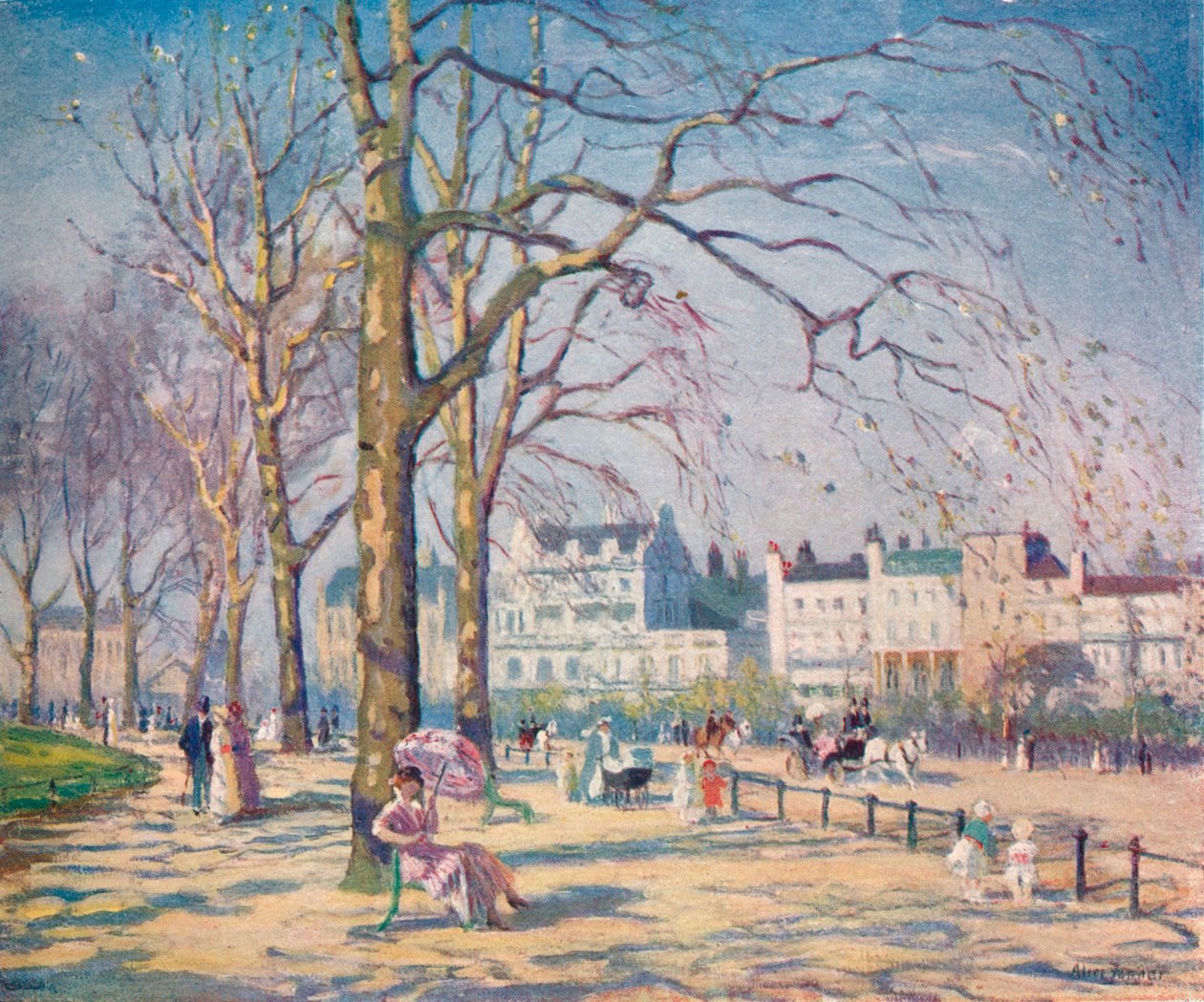 Primavera en Hyde Park, c1910 de Alice Maud Fanner