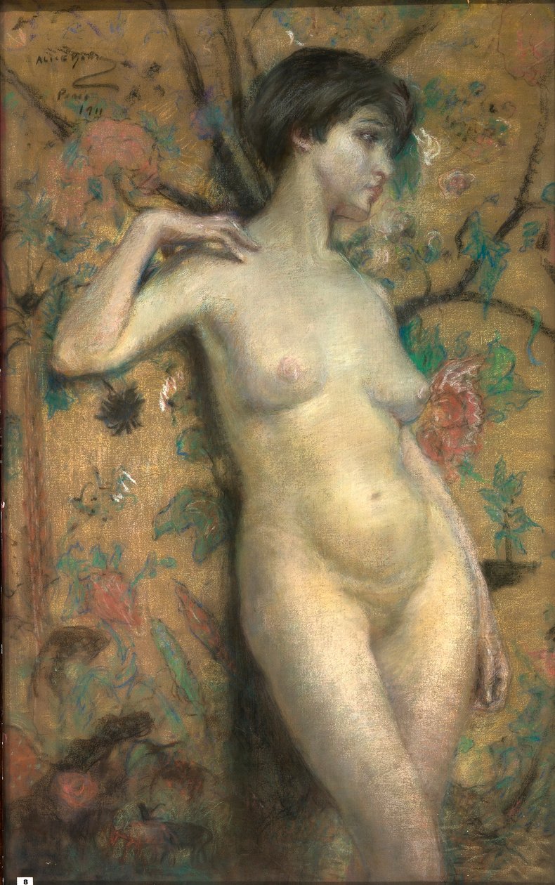 Desnudo contra la pantalla de Alice Pike Barney