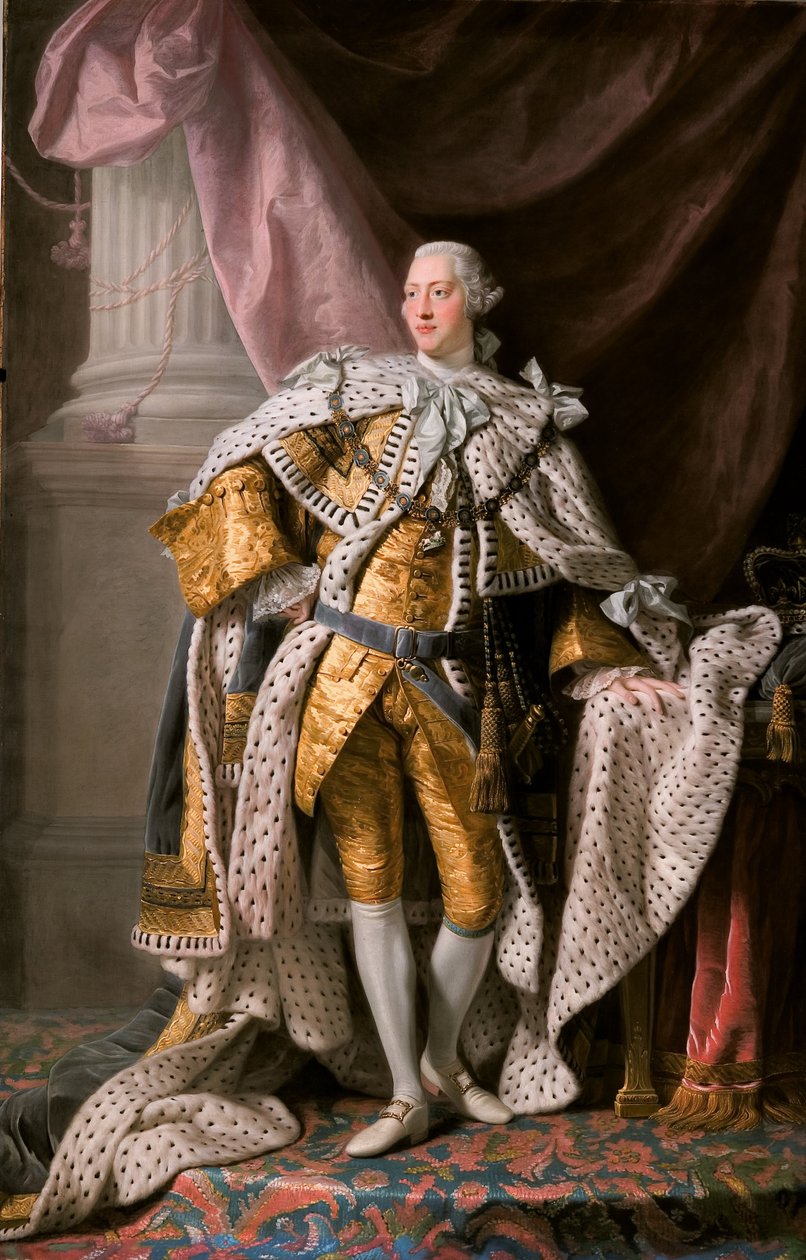 Rey Jorge III con ropas de coronación de Allan Ramsay