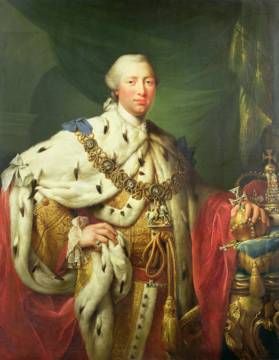 Retrato de Jorge III en sus Ropas de Coronación, c.1760 de Allan Ramsay