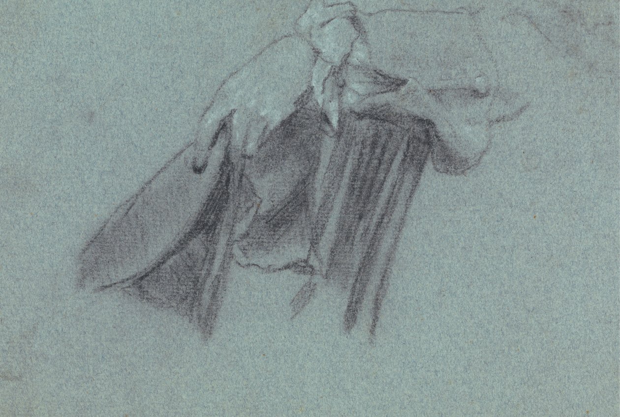 Estudio de una mano que sostiene un sombrero de Allan Ramsay