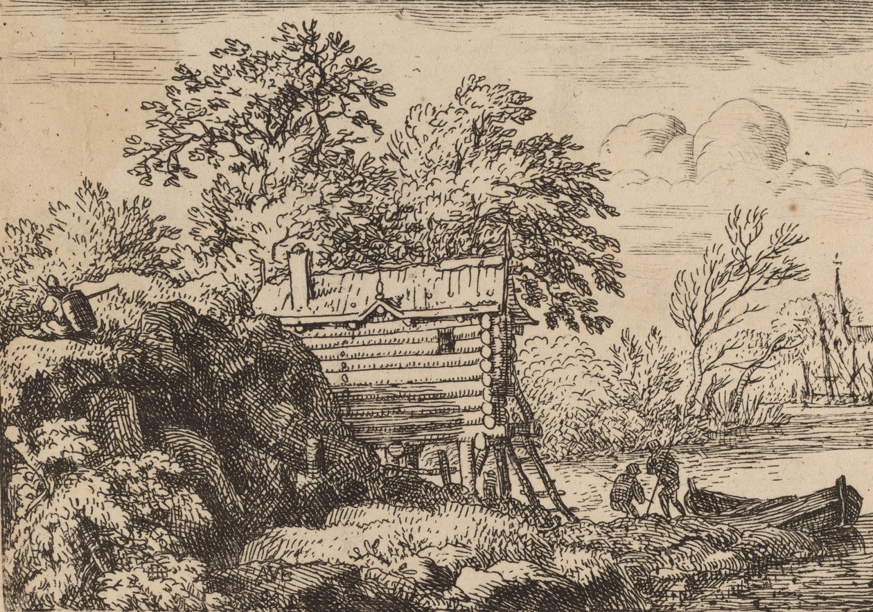 Cabaña de pescador, probablemente c. 1645-1656 de Allart van Everdingen