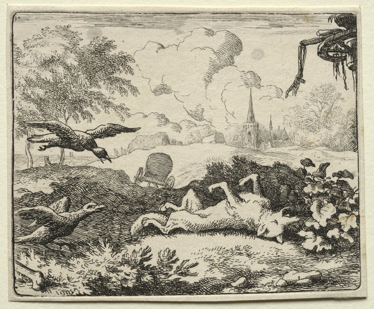 Reynard the Fox:  Reynard Feigns Death de Allart van Everdingen
