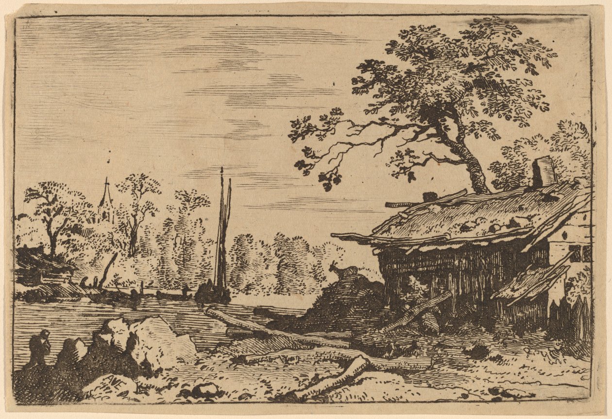 Cabaña en Ruinas de Allart van Everdingen