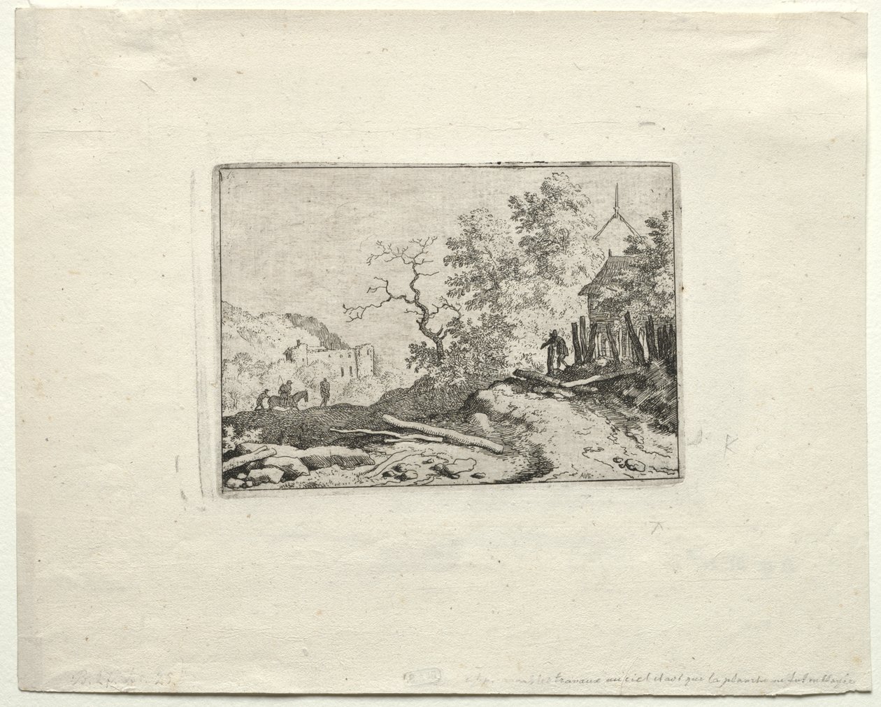 The Hut with the Rustic Fence de Allart van Everdingen