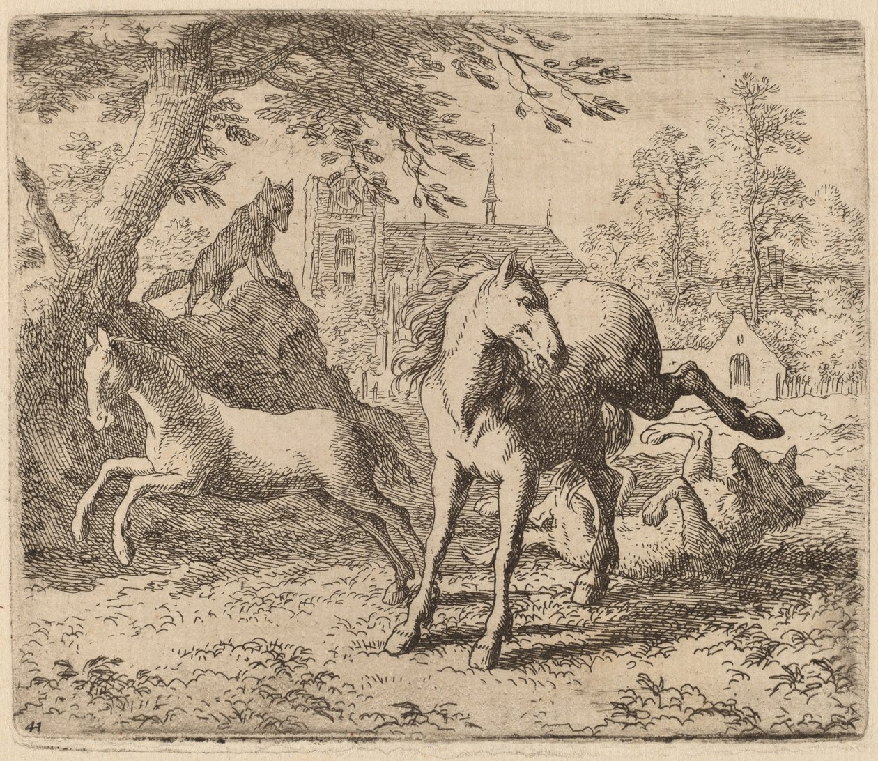 La yegua y el lobo de Allart van Everdingen