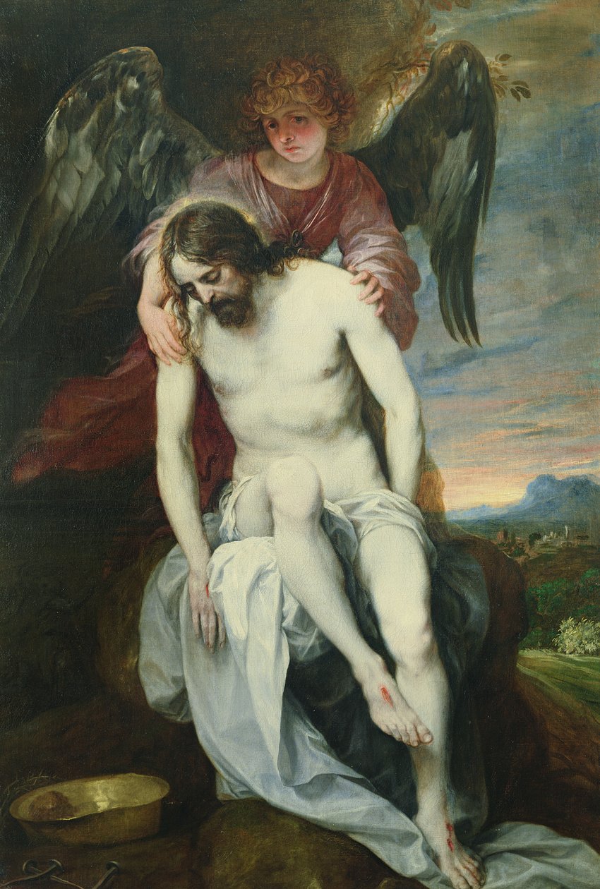 Cristo muerto sostenido por un ángel, c.1646-52 de Alonso Cano