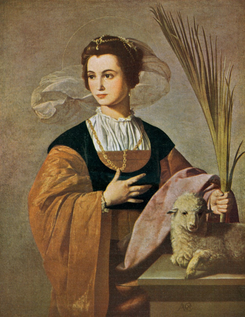 Alemán: Saint Agnes Santa Inés de Alonso Cano