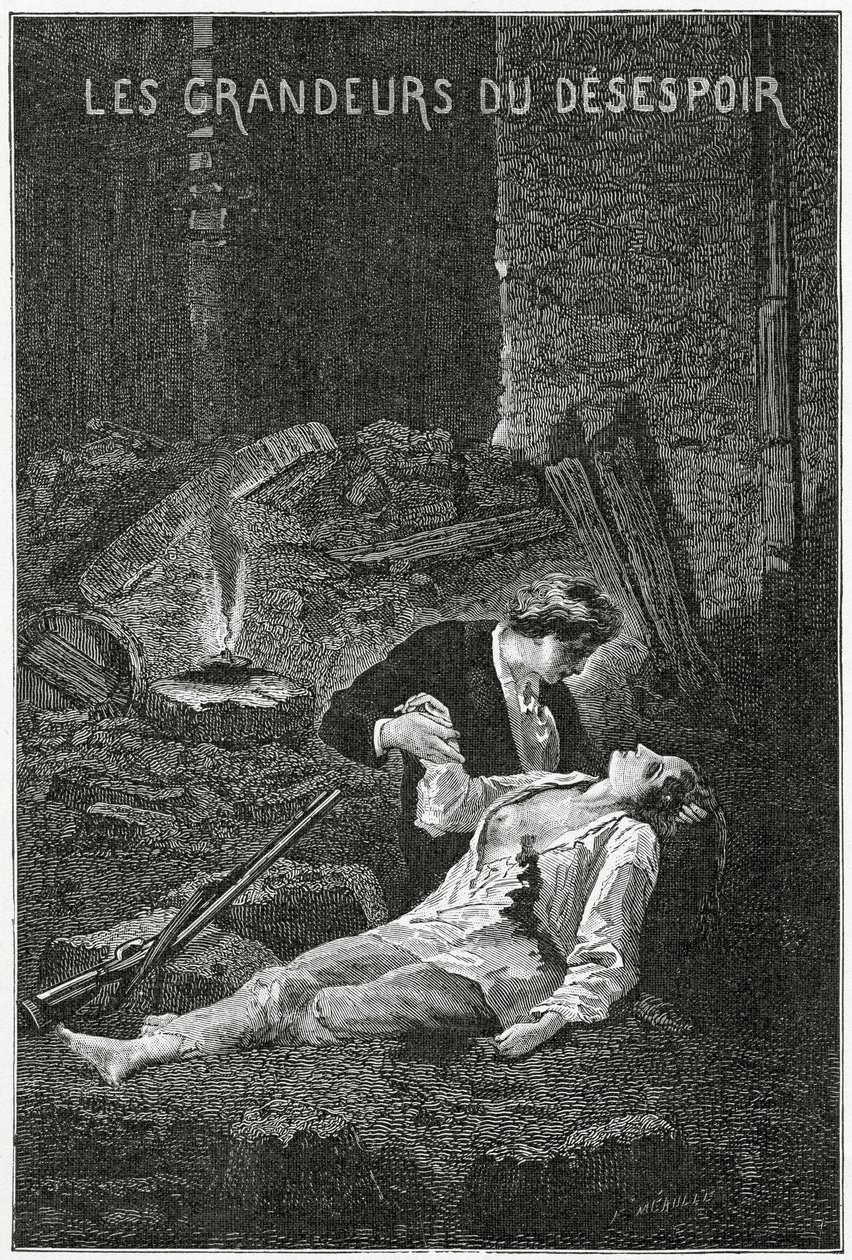 Las Grandezas de la Desesperación - Ilustración de Los Miserables, Siglo XIX de Alphonse Marie de Neuville