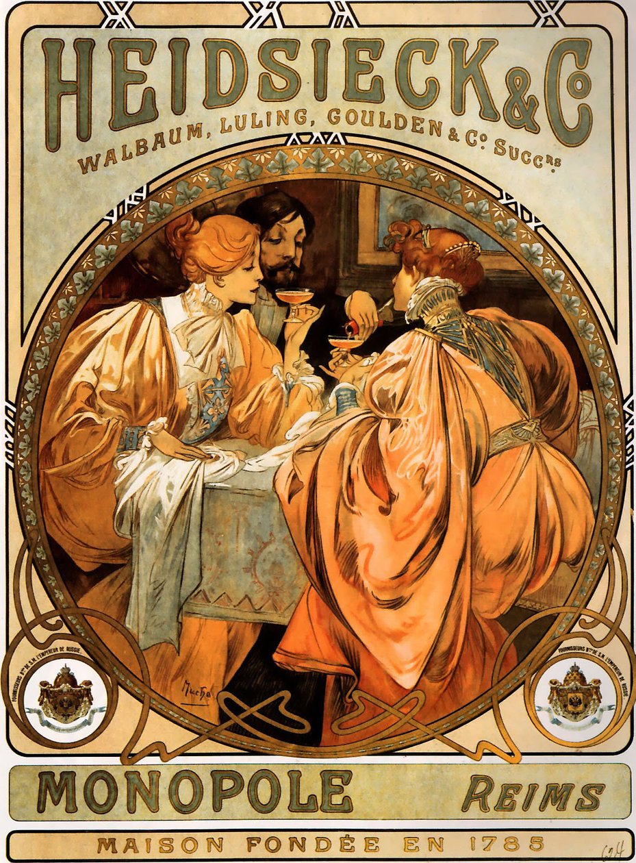 Heidsieck & Co. de Alphonse Mucha