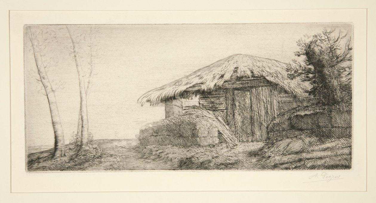 Redil en la ladera (Pastor de Alphonse Legros