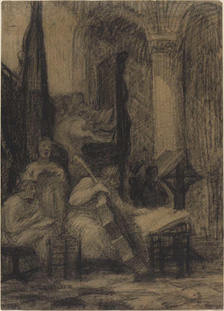 Coro de una iglesia española de Alphonse Legros