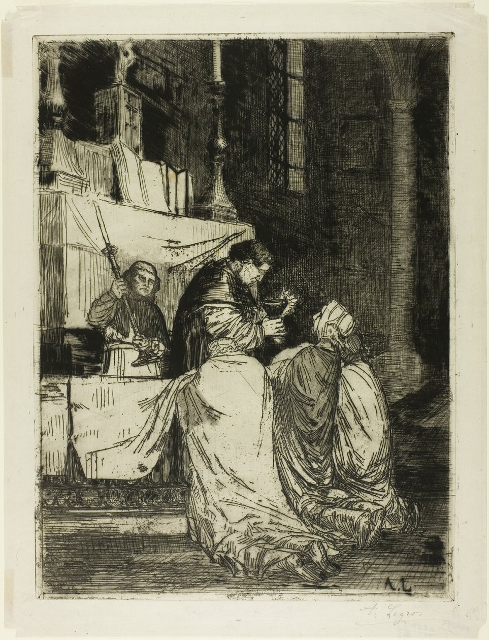 Comunión en la Iglesia de San Médard de Alphonse Legros