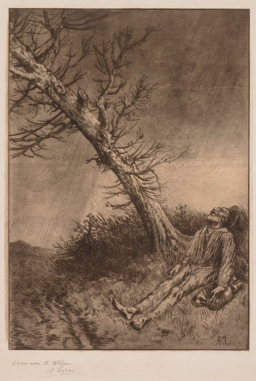 Muerte de un Vagabundo, c. 1875 de Alphonse Legros