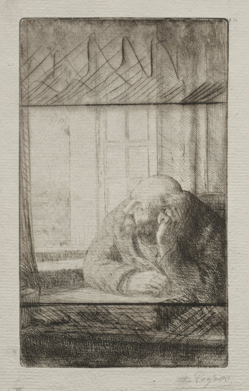 Atardecer en la ventana de Alphonse Legros