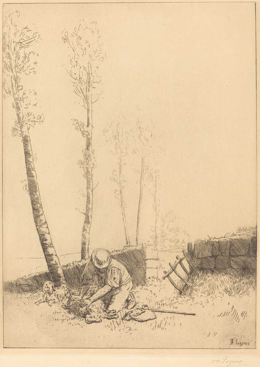 Encontrando la Oveja (Le mouton retrouvé) de Alphonse Legros