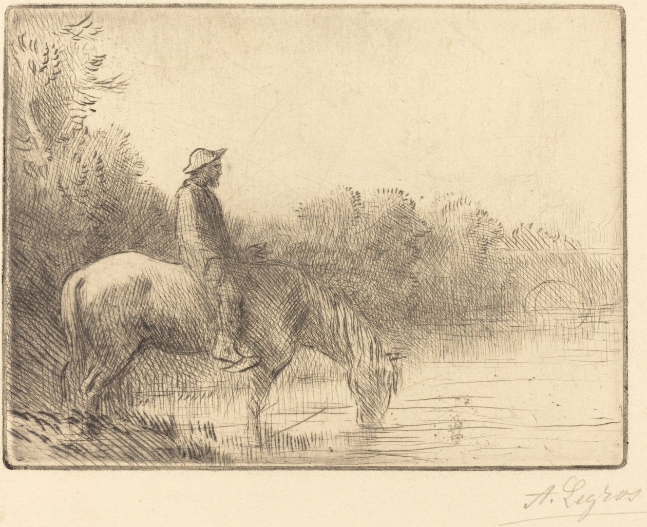 Cruzando un río de Alphonse Legros