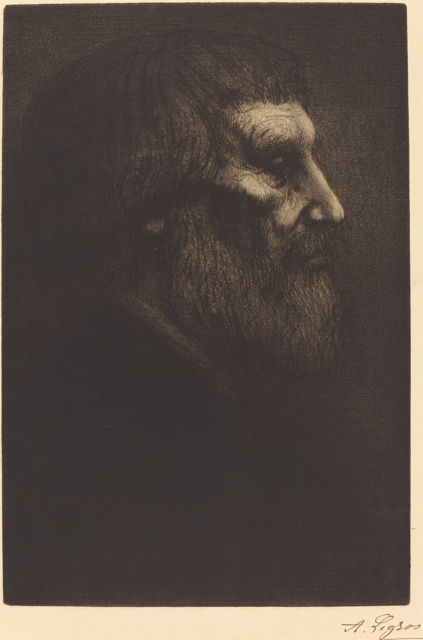 Cabeza de un mendigo (Tete de mendiant) de Alphonse Legros