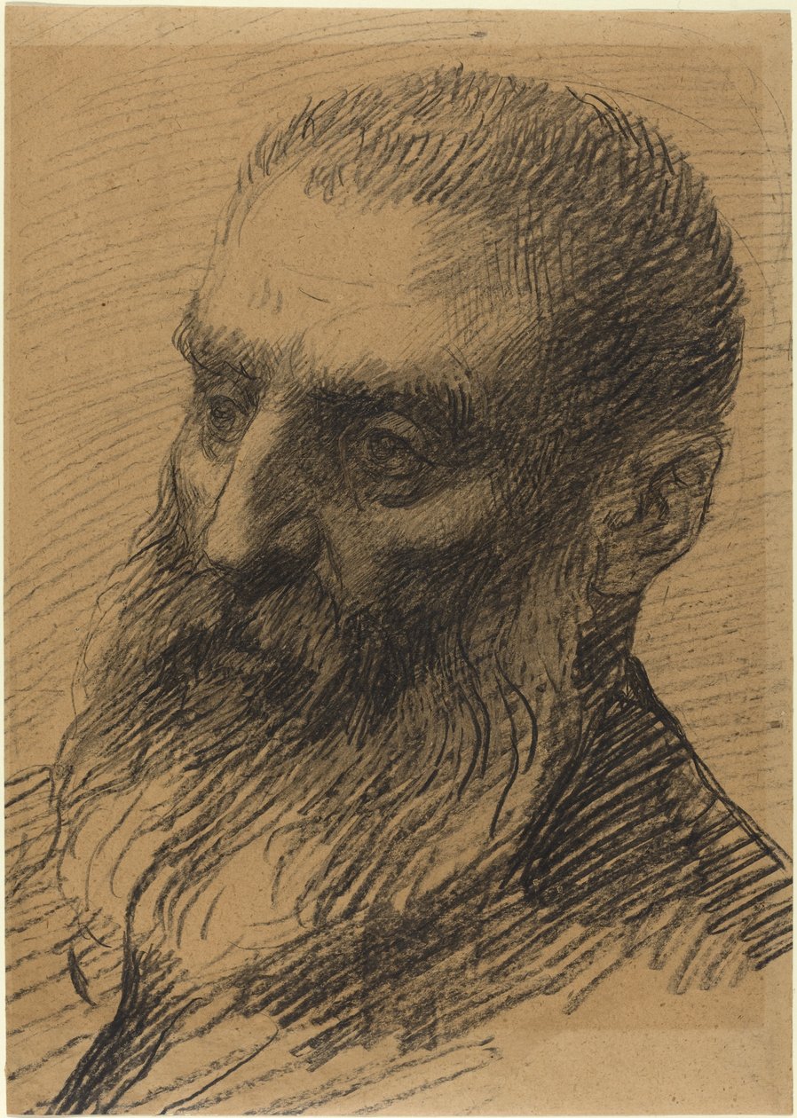 Cabeza de un hombre mirando a la izquierda de Alphonse Legros