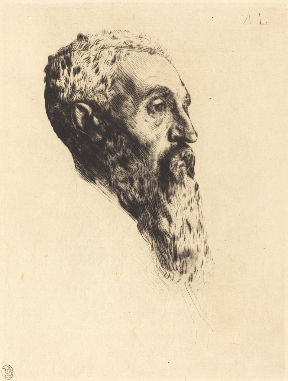 Cabeza de un Modelo (Tête de modèle) de Alphonse Legros
