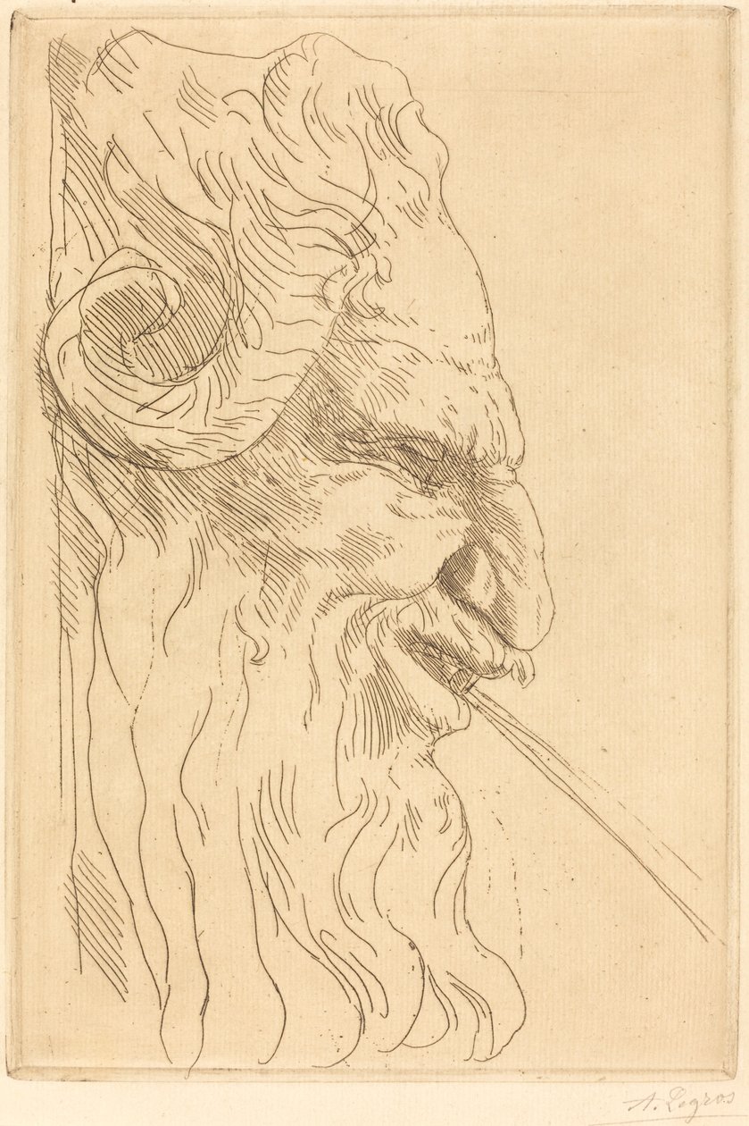 Cabeza de un sátiro de Alphonse Legros