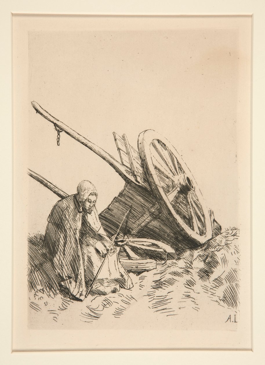 La Charette Brisee (El carro roto) de Alphonse Legros