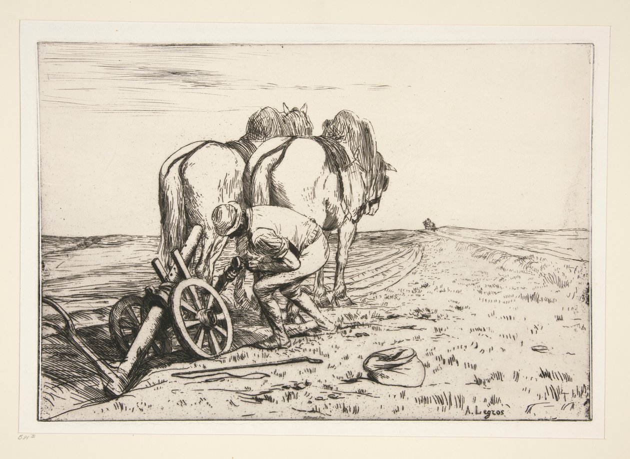 La charrue (El arado) de Alphonse Legros