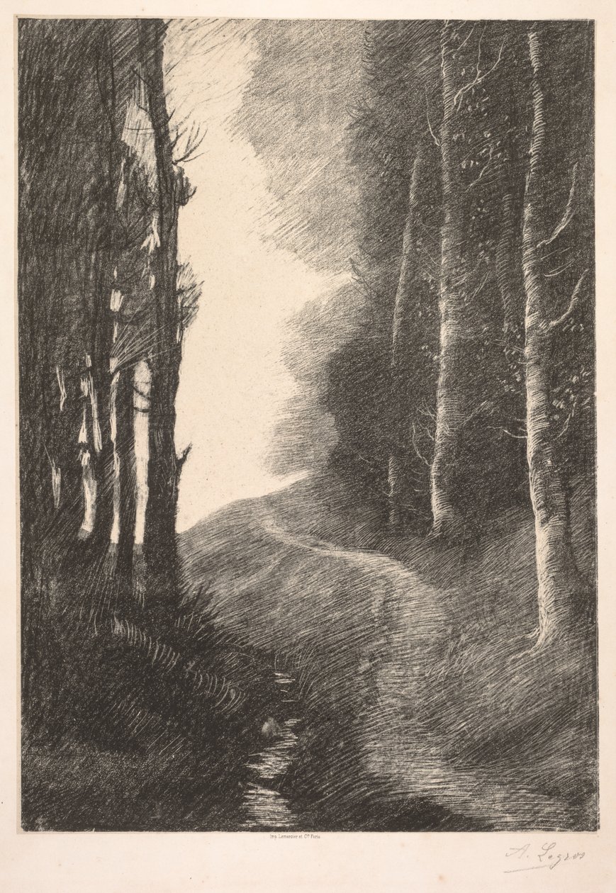 Paisaje en Bouleaux de Alphonse Legros