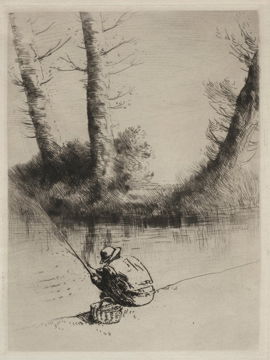 Le Pêcheur à la Ligne de Alphonse Legros