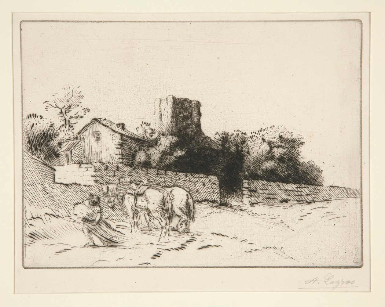 Le mur du presbytere (Muro de la rectoría) de Alphonse Legros