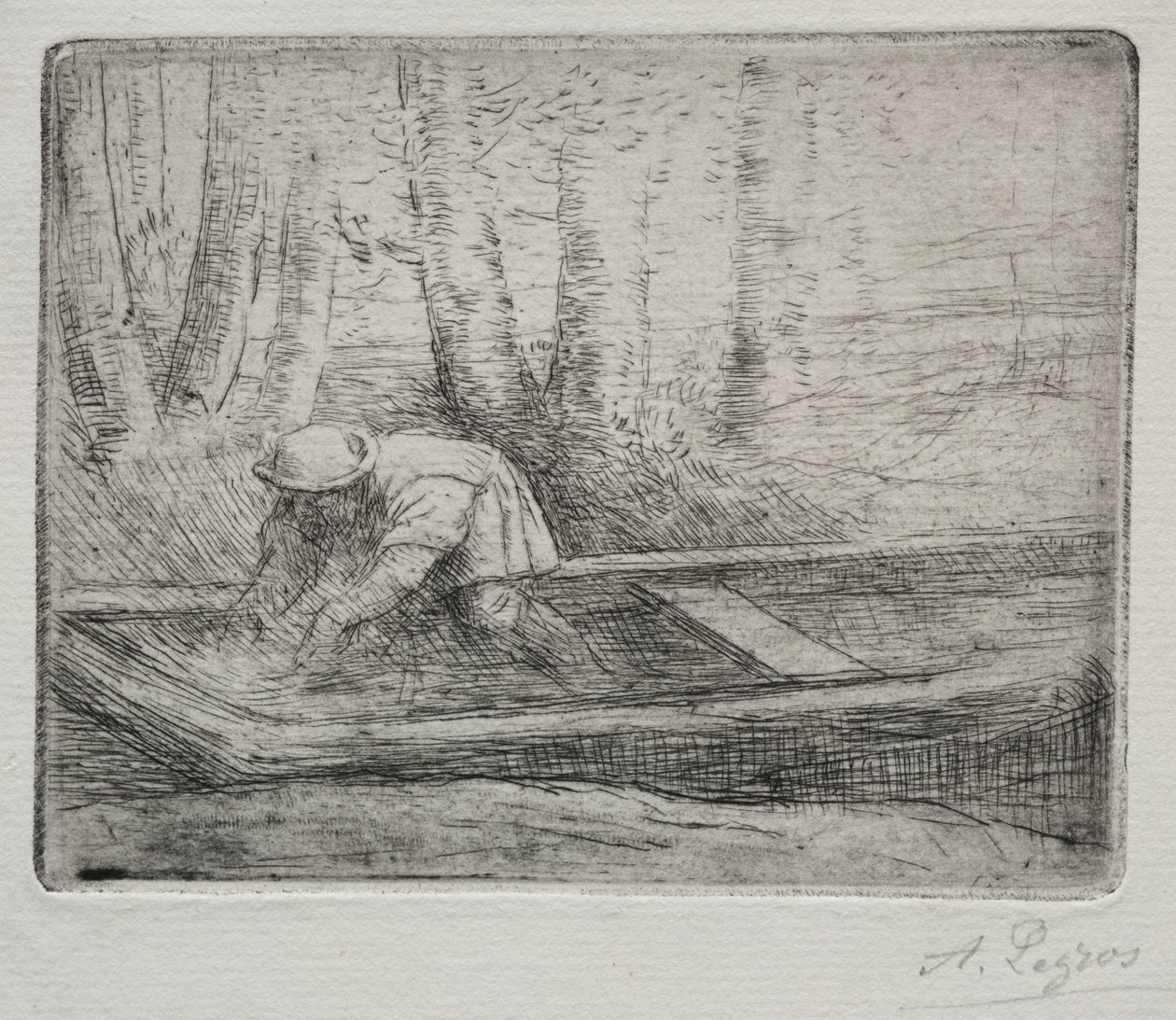 Hombre en una barca de Alphonse Legros