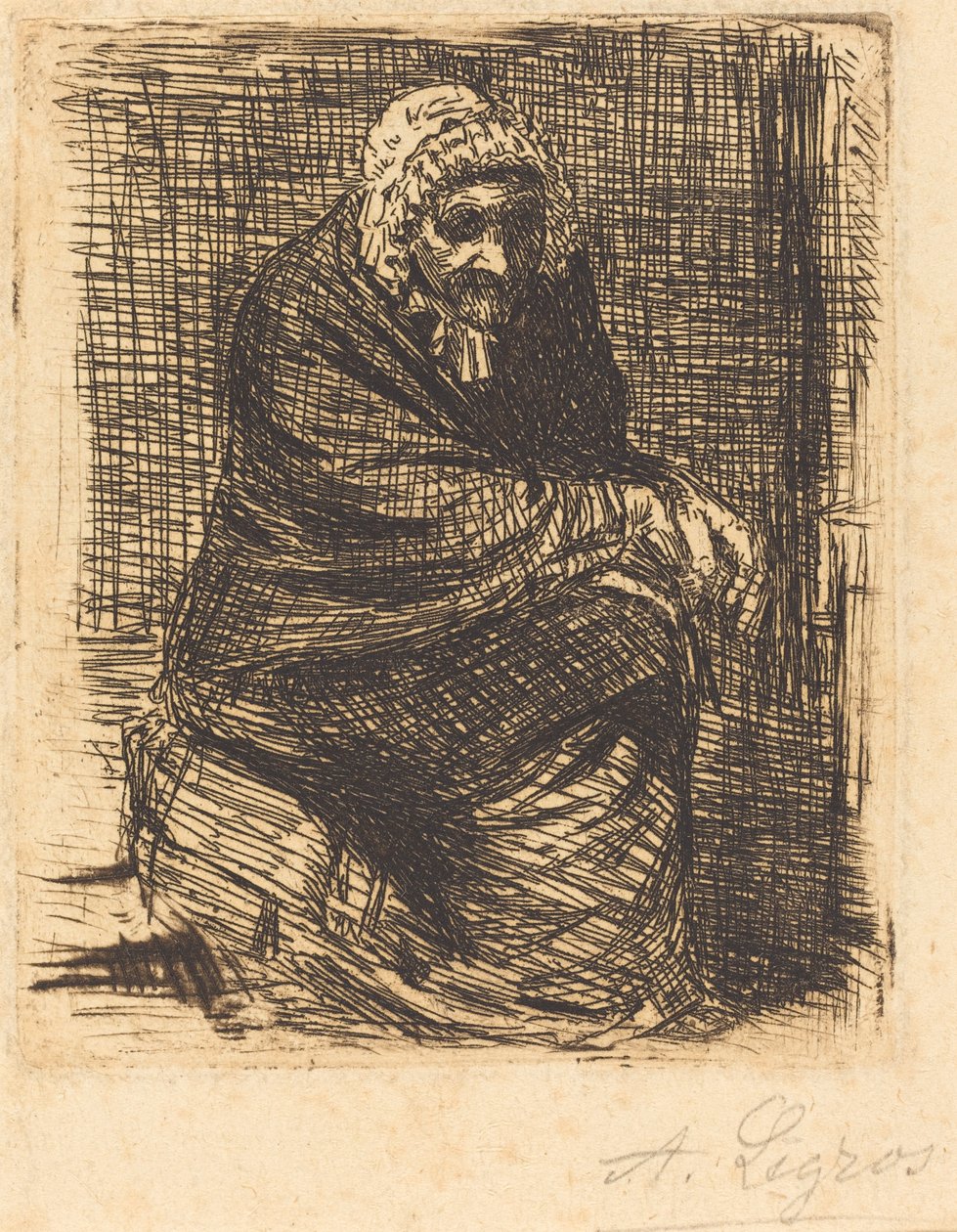 Anciana sentada de Alphonse Legros