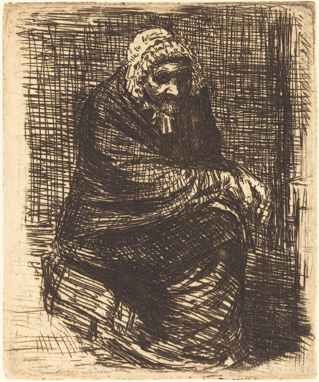 Anciana sentada de Alphonse Legros