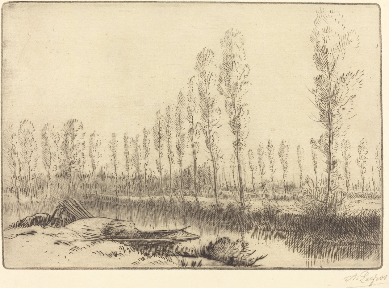 Álamos cerca de Amiens de Alphonse Legros