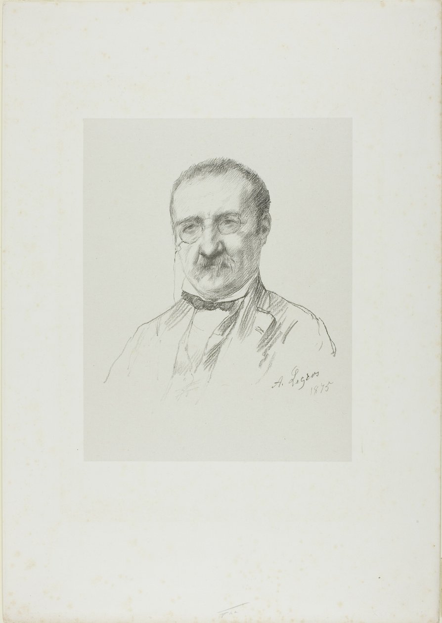 Retrato de Champfleury de Alphonse Legros