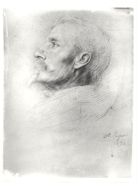 Retrato de Walter Crane (1845-1915) de Alphonse Legros