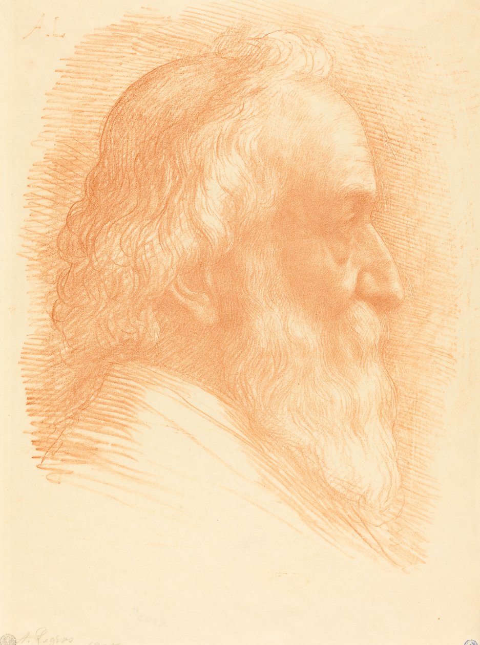 Autorretrato, décima placa de Alphonse Legros