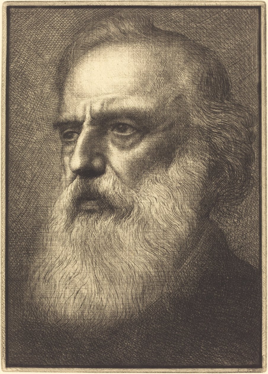 Autorretrato, 4ª placa de Alphonse Legros