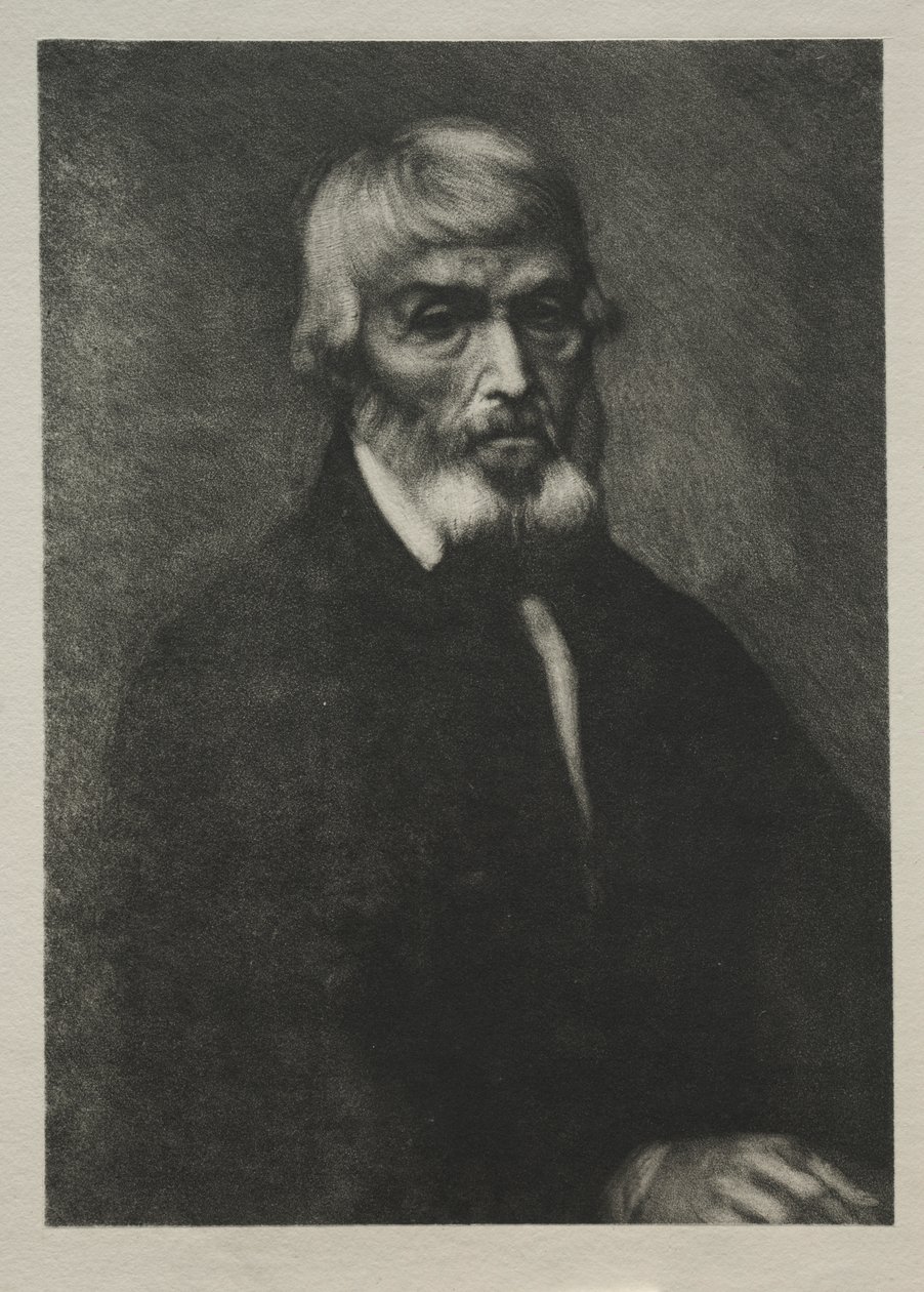 Pequeño retrato de Thomas Carlyle de Alphonse Legros