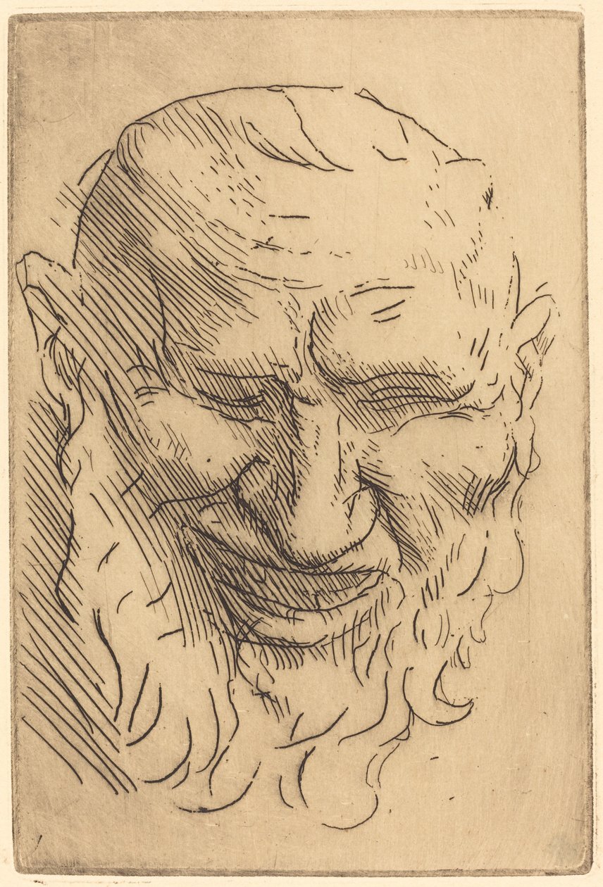 Pequeña máscara de sátiro de Alphonse Legros