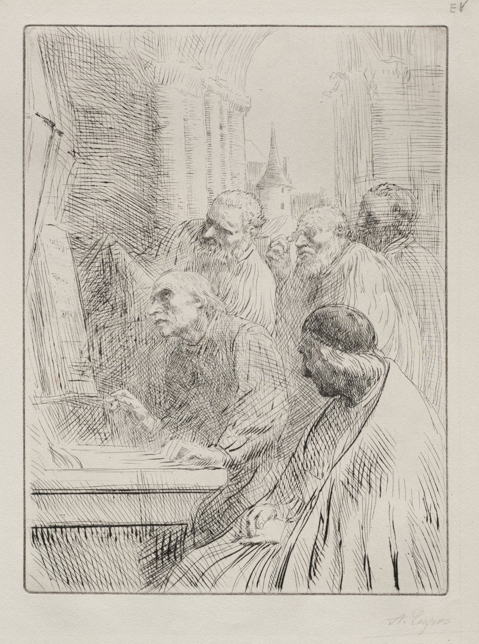 Los monjes en la iglesia de Alphonse Legros