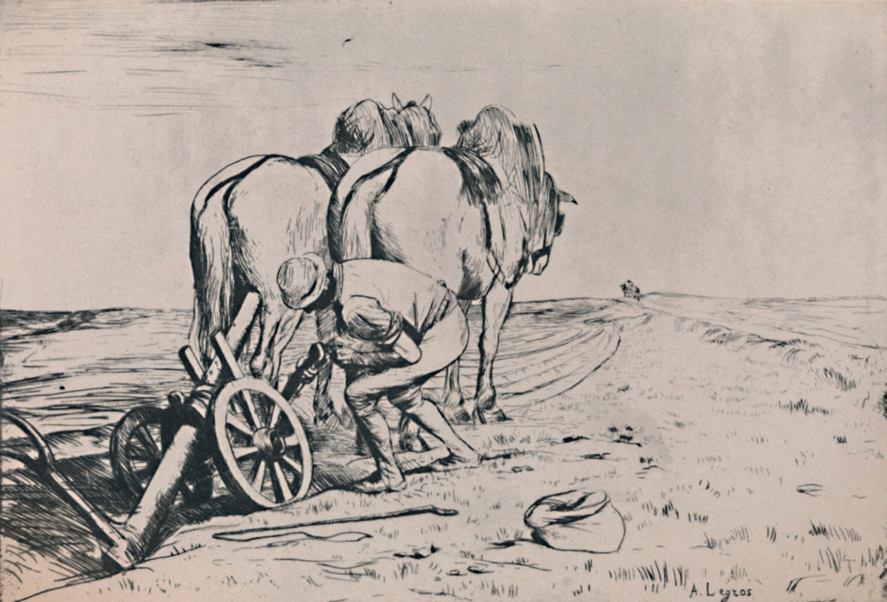El arado, mediados-finales del siglo XIX, 1946 de Alphonse Legros