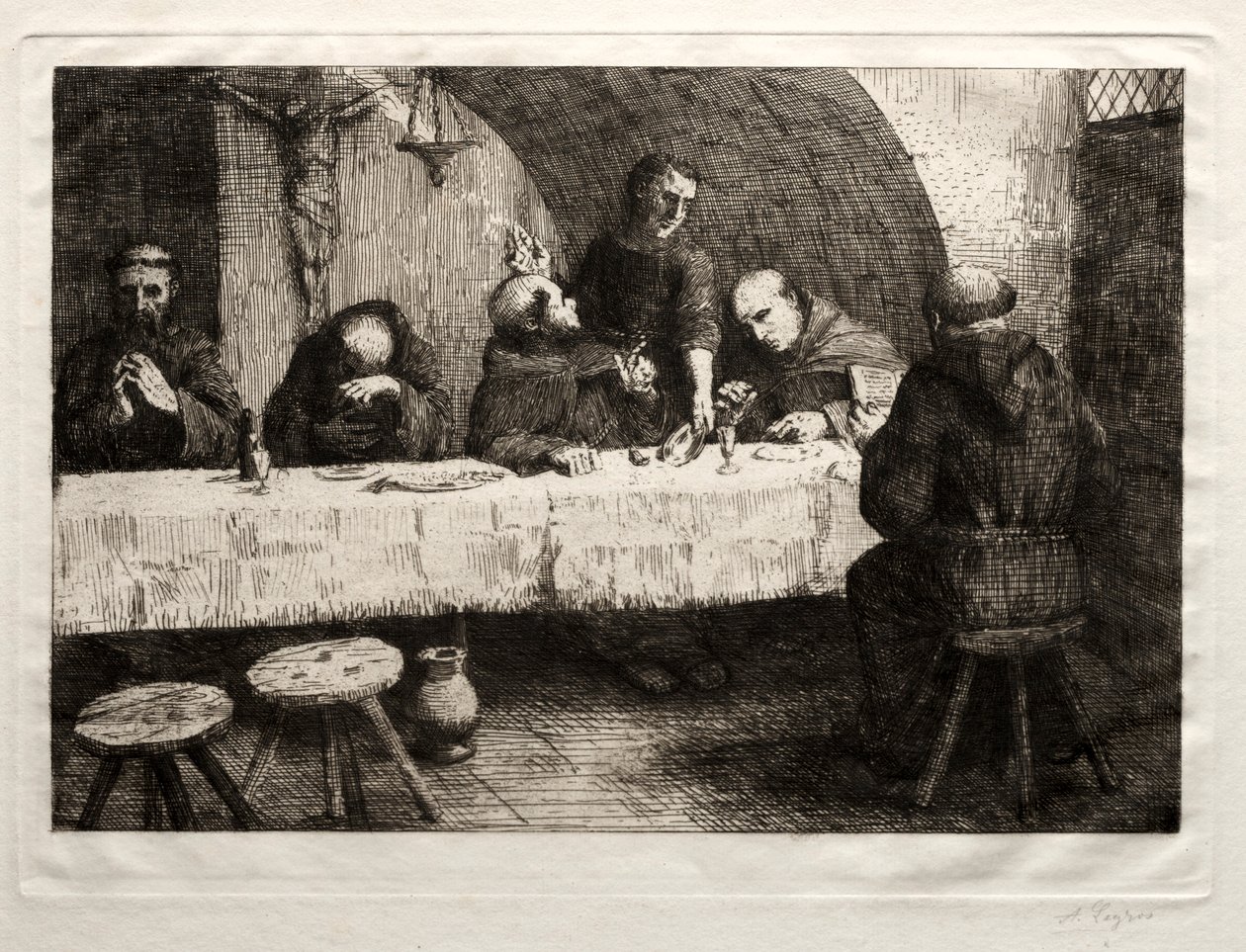 El Refectorio, c. 1862 de Alphonse Legros